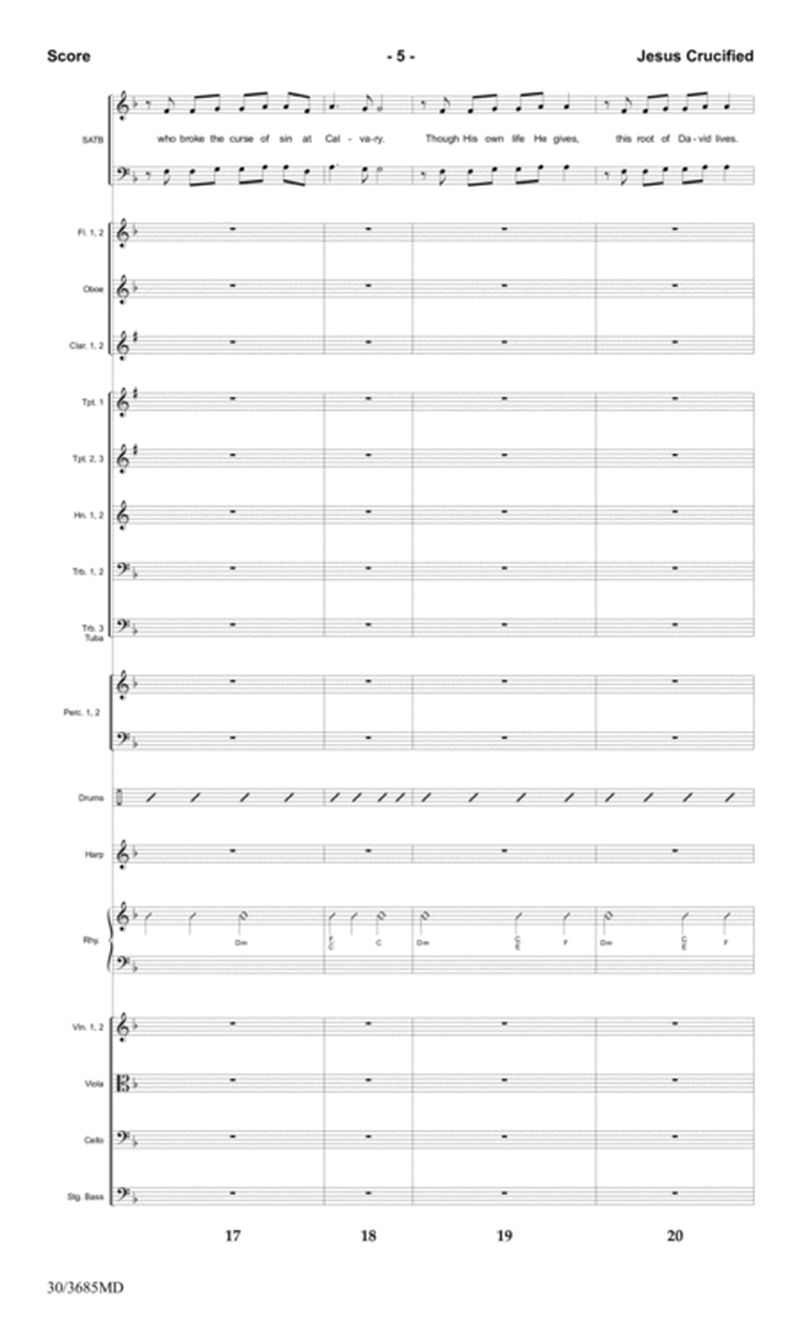 Jesus Crucified - Orchestral Score and Parts