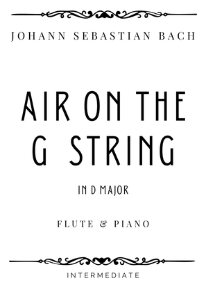 Book cover for J.S. Bach - Air in the G String in D Major - Intermediate