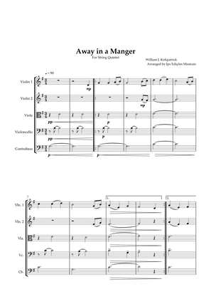 Away in a Manger for String Quintet