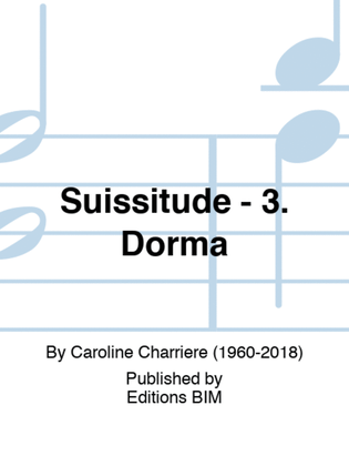 Book cover for Suissitude - 3. Dorma
