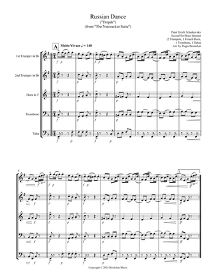 Russian Dance ("Trepak") (from "The Nutcracker Suite") (F) (Brass Quintet - 2 Trp, 1 Hrn, 1 Trb, 1 T