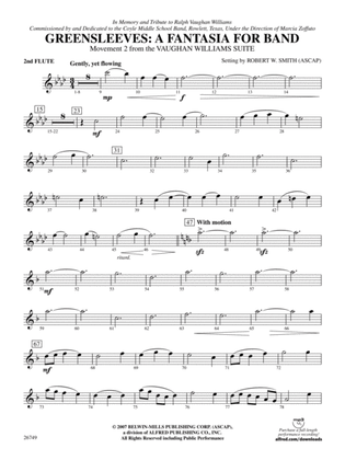 Greensleeves: A Fantasia for Band: 2nd Flute