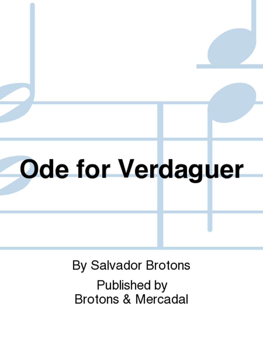 Ode for Verdaguer