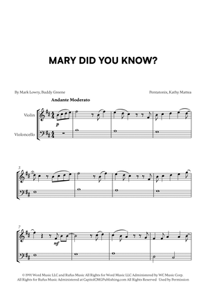 Mary, Did You Know?