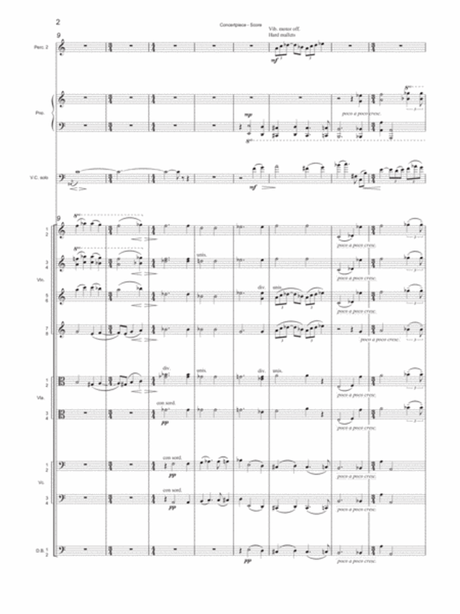 [Van de Vate] Concertpiece for Cello and Small Orchestra