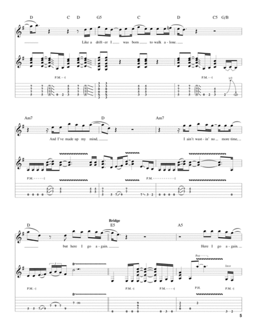 Here I Go Again by Whitesnake Electric Guitar - Digital Sheet Music