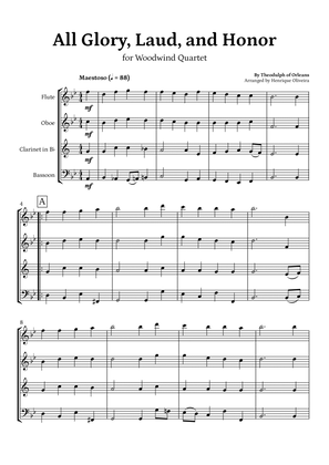 All Glory, Laud, and Honor (for Woodwind Quartet) - Easter Hymn