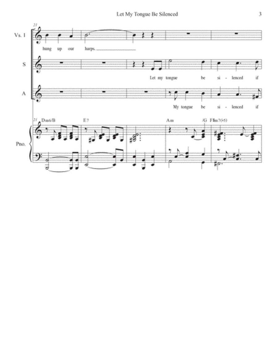 Let My Tongue Be Silenced (SATB) by Stephen DeCesare 4-Part - Digital Sheet Music