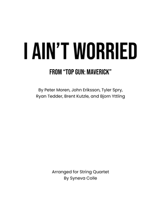Book cover for I Ain't Worried