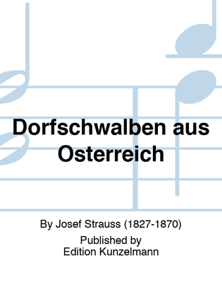 Book cover for Dorfschwalben aus Österreich (Village swallows from Austria)