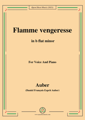 Book cover for Auber-Flamme Vengeresse,from Le Domino Noir,in b flat minor,for Voice and Piano