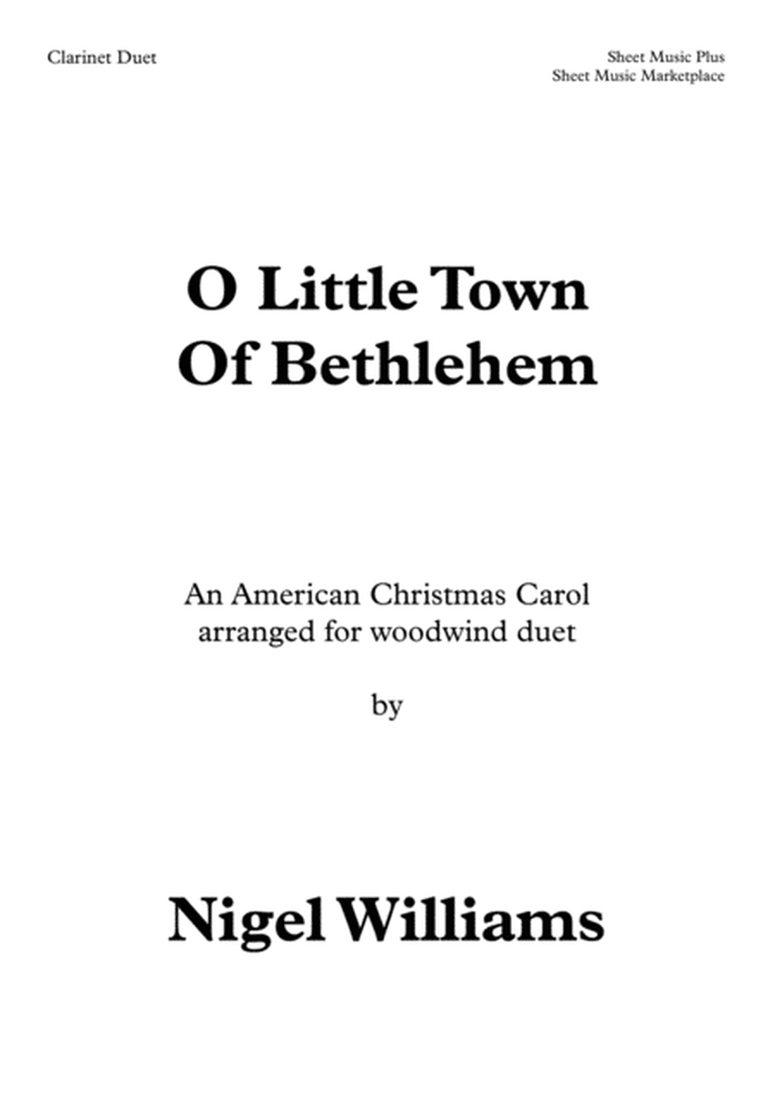 O Little Town Of Bethlehem, for Clarinet Duet image number null