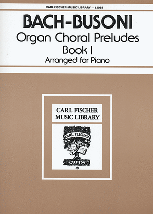 Book cover for Organ Choral Preludes - Book 1