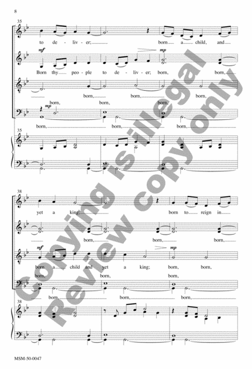 Come, Thou Long-Expected Jesus (Choral Score) image number null