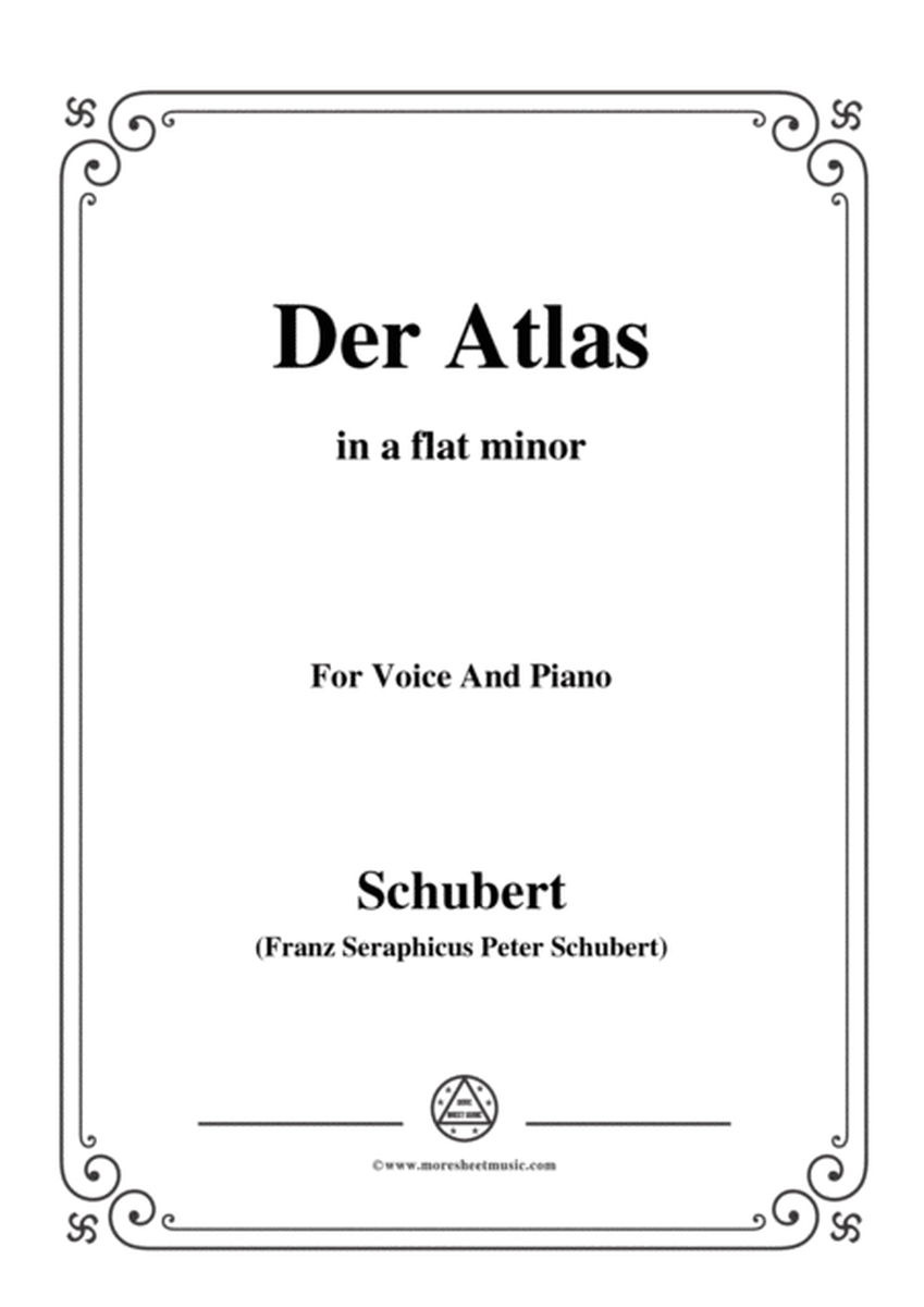 Schubert-Der Atlas,in a flat minor,for Voice&Piano image number null