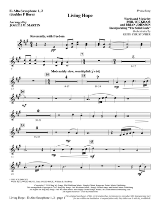 Book cover for Living Hope (arr. Joseph M. Martin) - Alto Sax (sub. Horn)