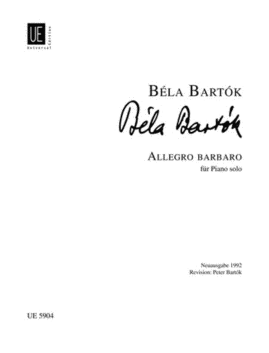Bartok - Allegro Barbaro For Piano