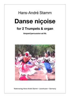 Book cover for Danse niçoise for 2 trumpets & organ, timp./perc. ad lib