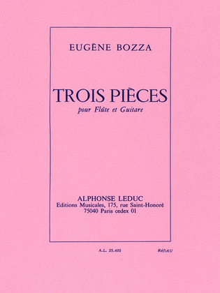 Book cover for 3 Pieces (flute & Guitar)