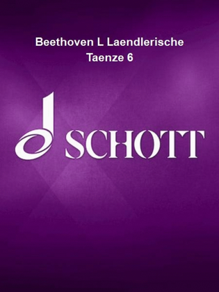 Book cover for Beethoven L Laendlerische Taenze 6