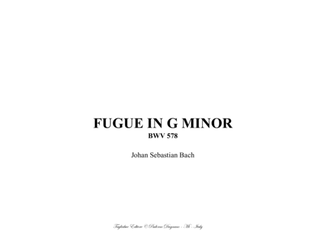 Book cover for FUGUE IN G MINOR - BWV 578 - For Organ 3 staff