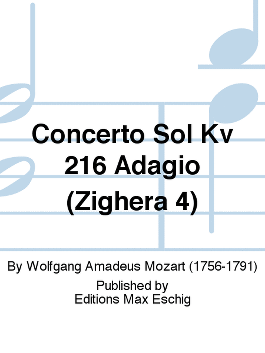 Concerto Sol Kv 216 Adagio (Zighera 4)