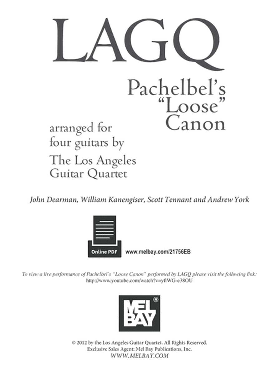 LAGQ: Pachelbel's Loose Canon