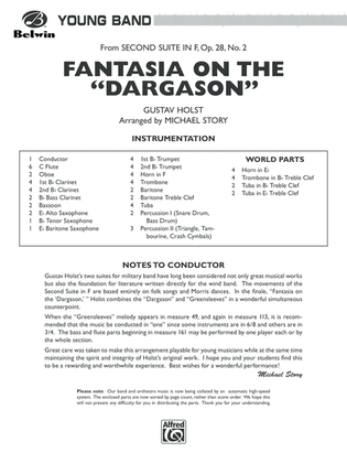 Book cover for Fantasia on the "Dargason": Score
