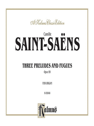 Book cover for Three Preludes and Fugues, Op. 99