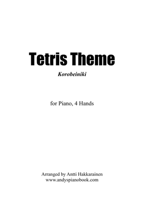 Book cover for Tetris Theme (Korobeiniki) - Piano, 4 Hands
