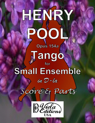 Opus 154a, Tango for Small Ensemble in D-la (Score & Parts)