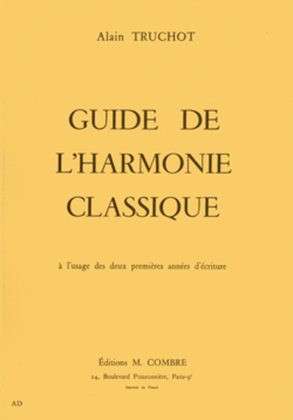 Book cover for Guide de l'harmonie classique