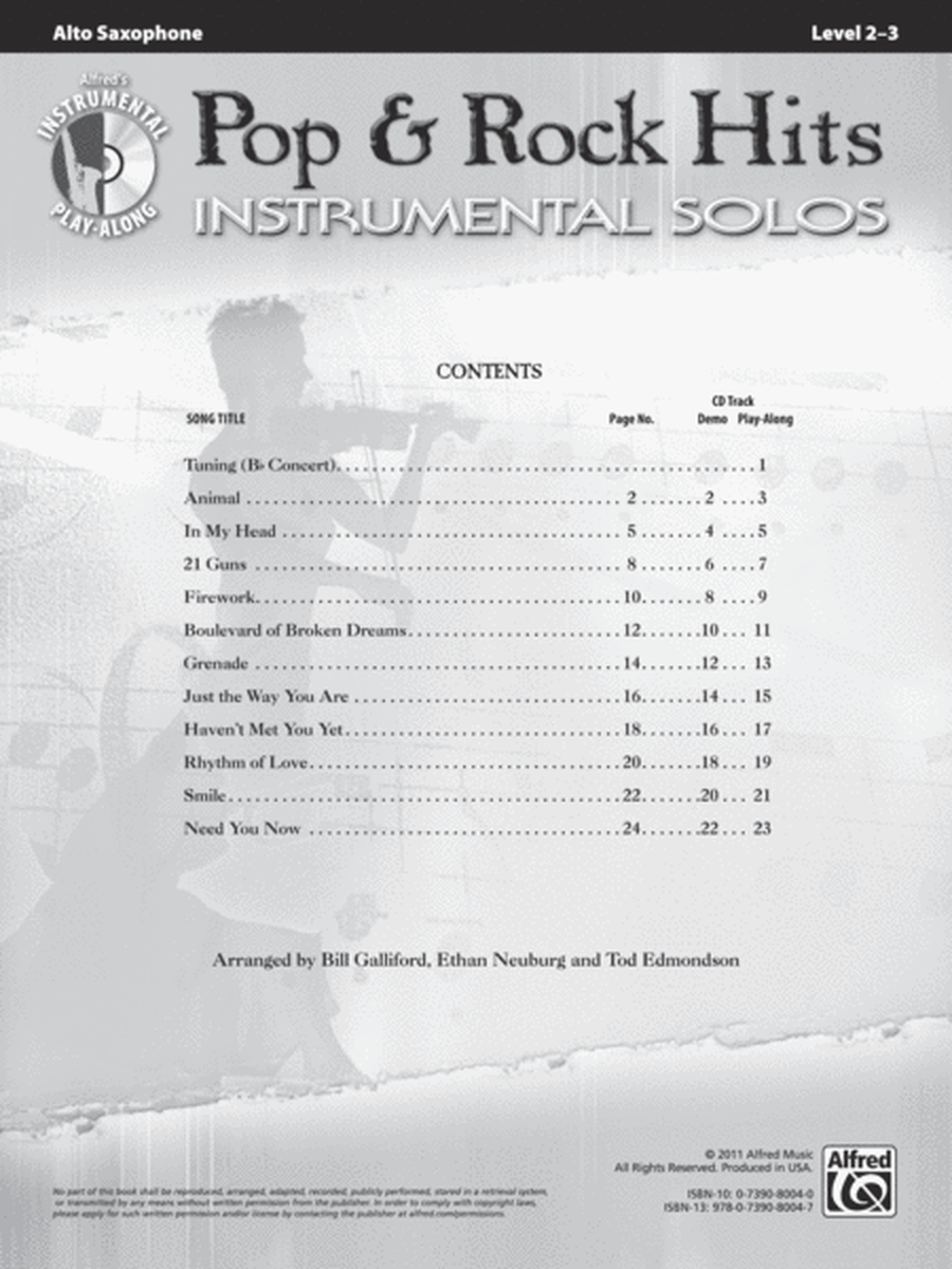 Pop & Rock Hits Instrumental Solos image number null