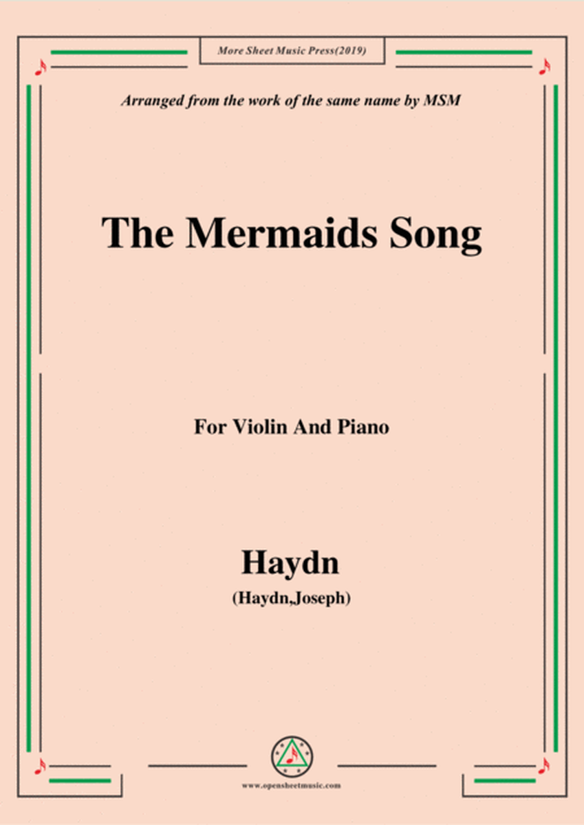 Haydn-The Mermaids Song, for Violin and Piano image number null