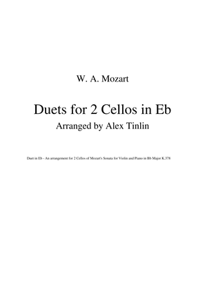 Book cover for Duet for 2 Cellos in Eb
