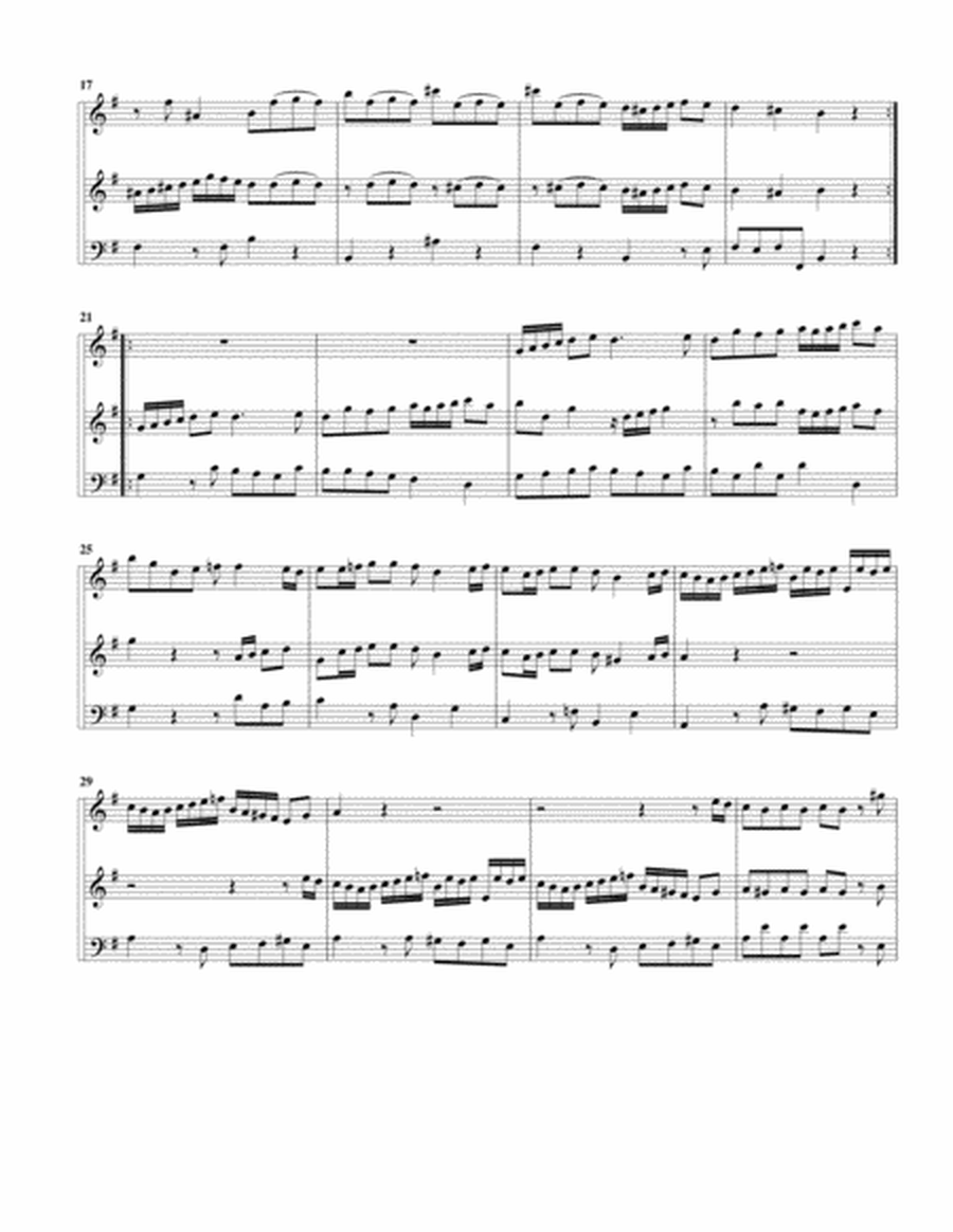 Trio sonata QV 2 Anh. 12a for 2 flutes and continuo in E minor