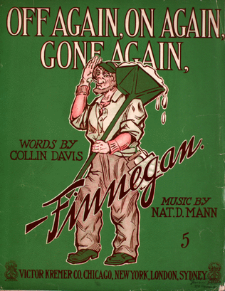 Book cover for Off Again, On Again, Gone Again, Finnegan
