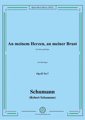 Book cover for Schumann-An meinem Herzen,an meiner Brust,Op.42 No.7,in D flat Major