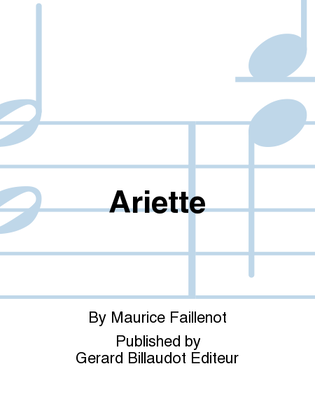 Book cover for Ariette