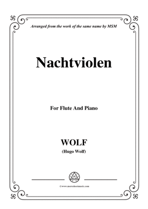 Book cover for Wolf-Nachtviolen, for Flute and Piano