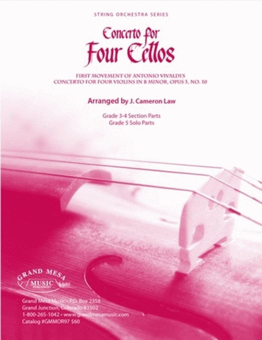 Concerto For Four Cellos So4 Score