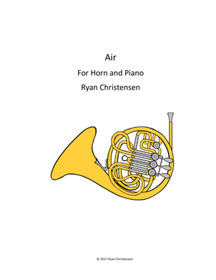 Book cover for Air for Horn and Piano