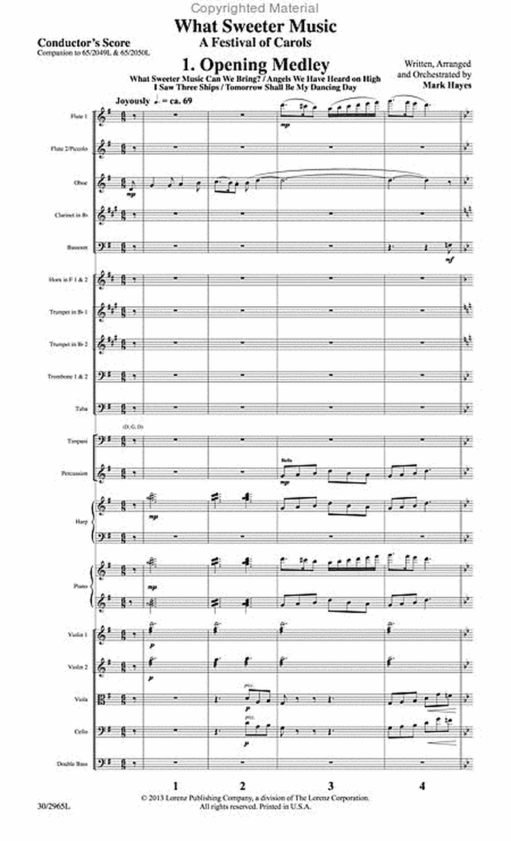 What Sweeter Music - Full Orchestra Score and Parts plus CD with Printable Parts