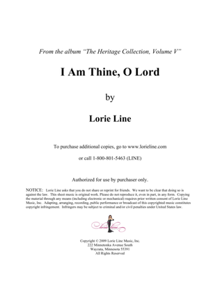 Book cover for I Am Thine, O Lord