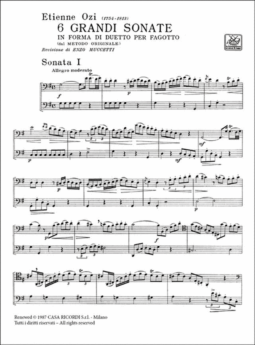 6 Grandi Sonate In Forma Di Duetto