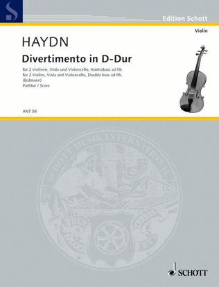 Book cover for Divertimento D Maj Hob3 D/3score