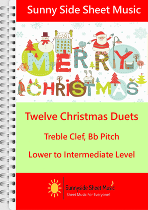 Book cover for Twelve Christmas Duets - Treble Clef Bb Pitch