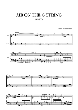 Book cover for Johann Sebastian Bach - Air on the G String (for Violin Duet)