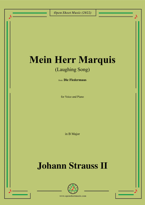 Book cover for Johann Strauss II-Mein Herr Marquis(Laughing Song),in B Major