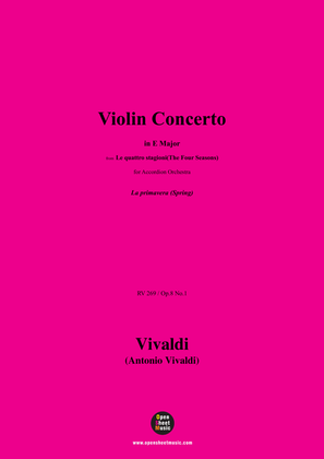 Book cover for Vivaldi-Violin Concerto,for Accordion Orchestra
